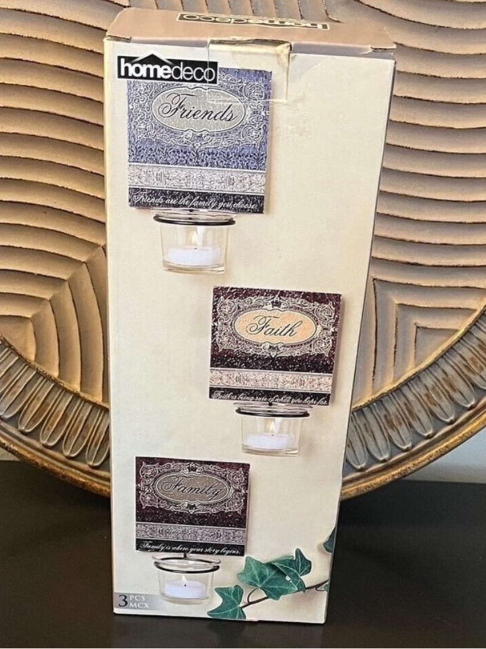 🛍️ 3/$30 or 2/$20 🛍️ HOME DECO 3 Piece Votive Wall Hanging Set